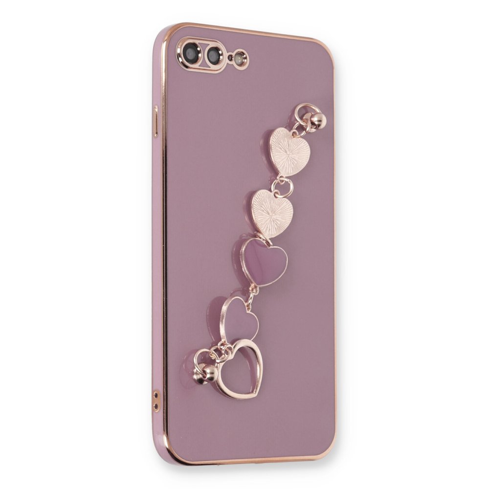  iPhone 8 Plus Kılıf Esila Silikon - Mor