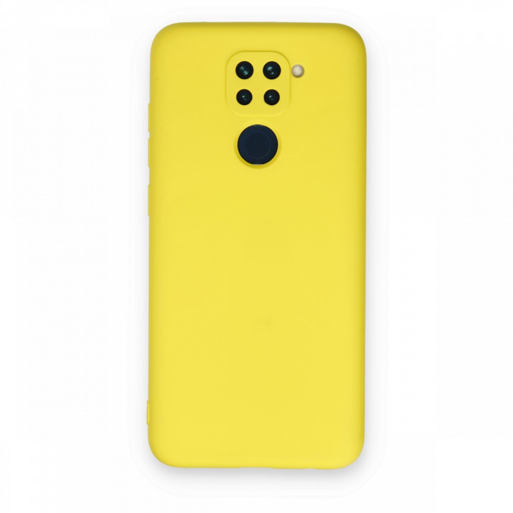 Redmi Note 9 Kılıf Nano içi Kadife Silikon - Sarı