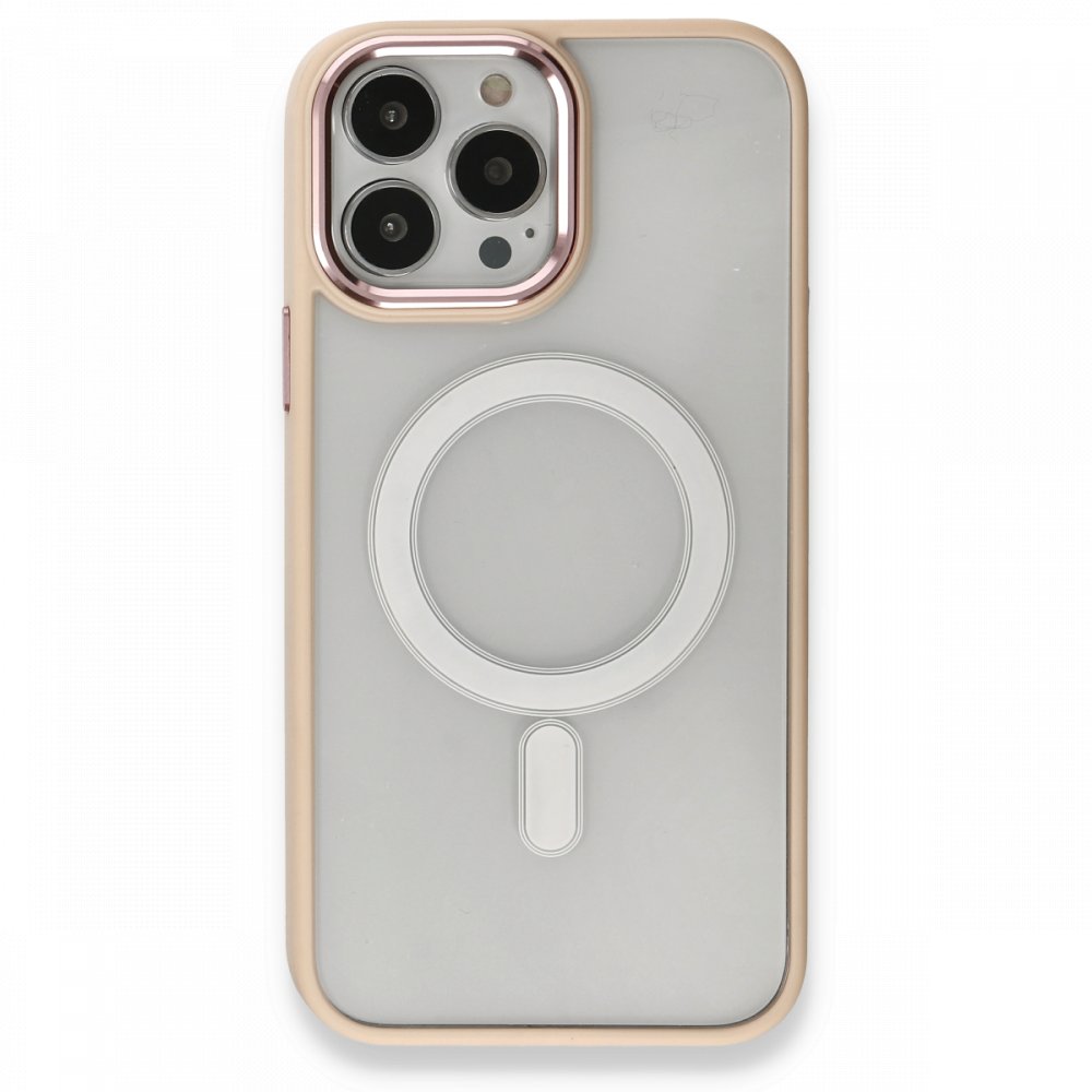  iPhone 13 Pro Kılıf Room Magneticsafe Silikon - Pudra