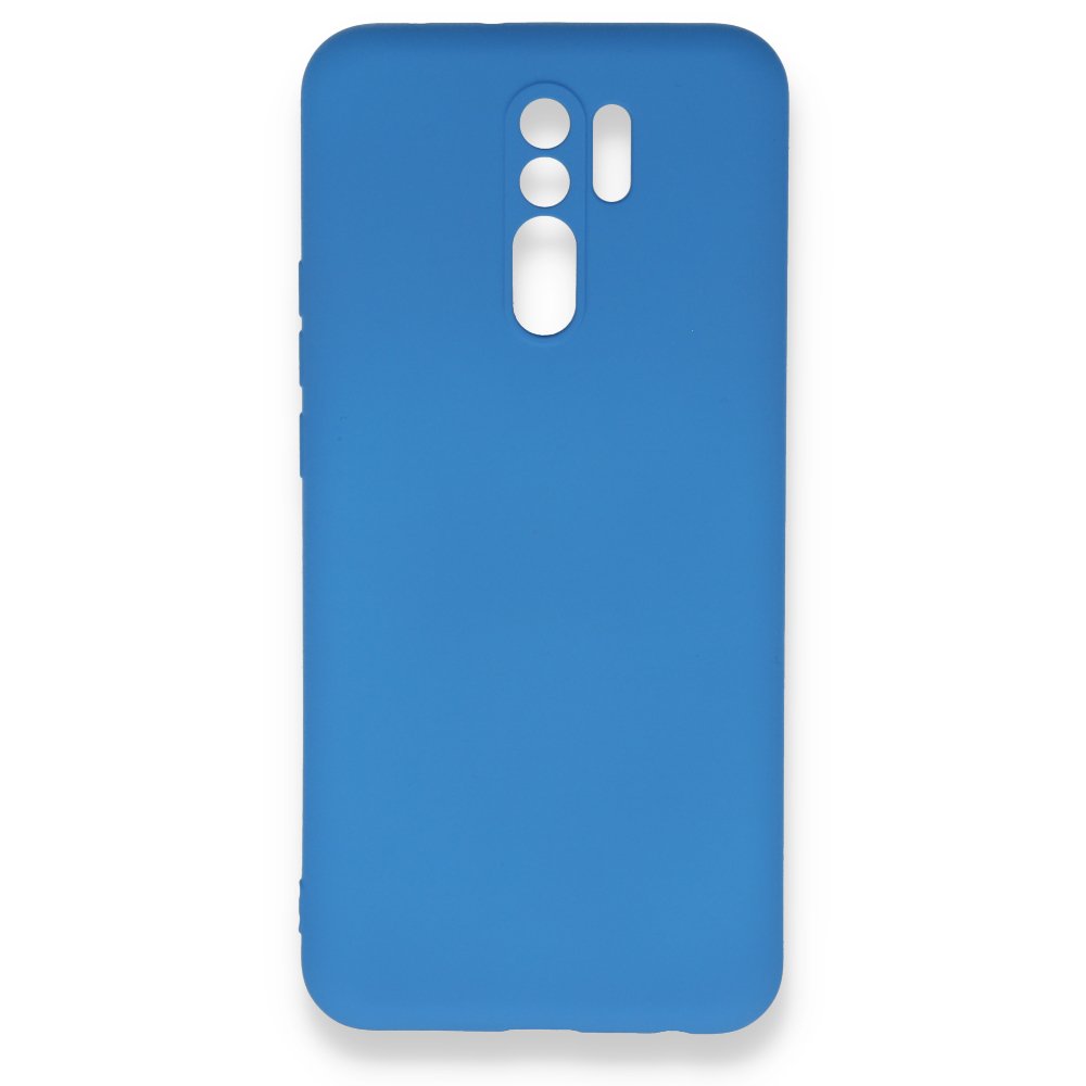 Redmi 9 Kılıf Nano içi Kadife Silikon - Mavi Redmi 9 Kılıf Nano içi Kadife Silikon - Mavi