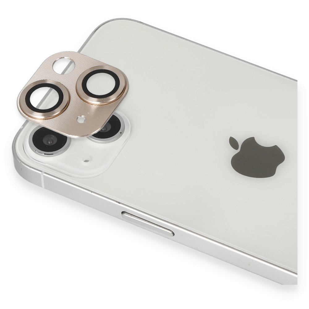  iPhone 13 Pers Alüminyum Kamera Lens - Gold