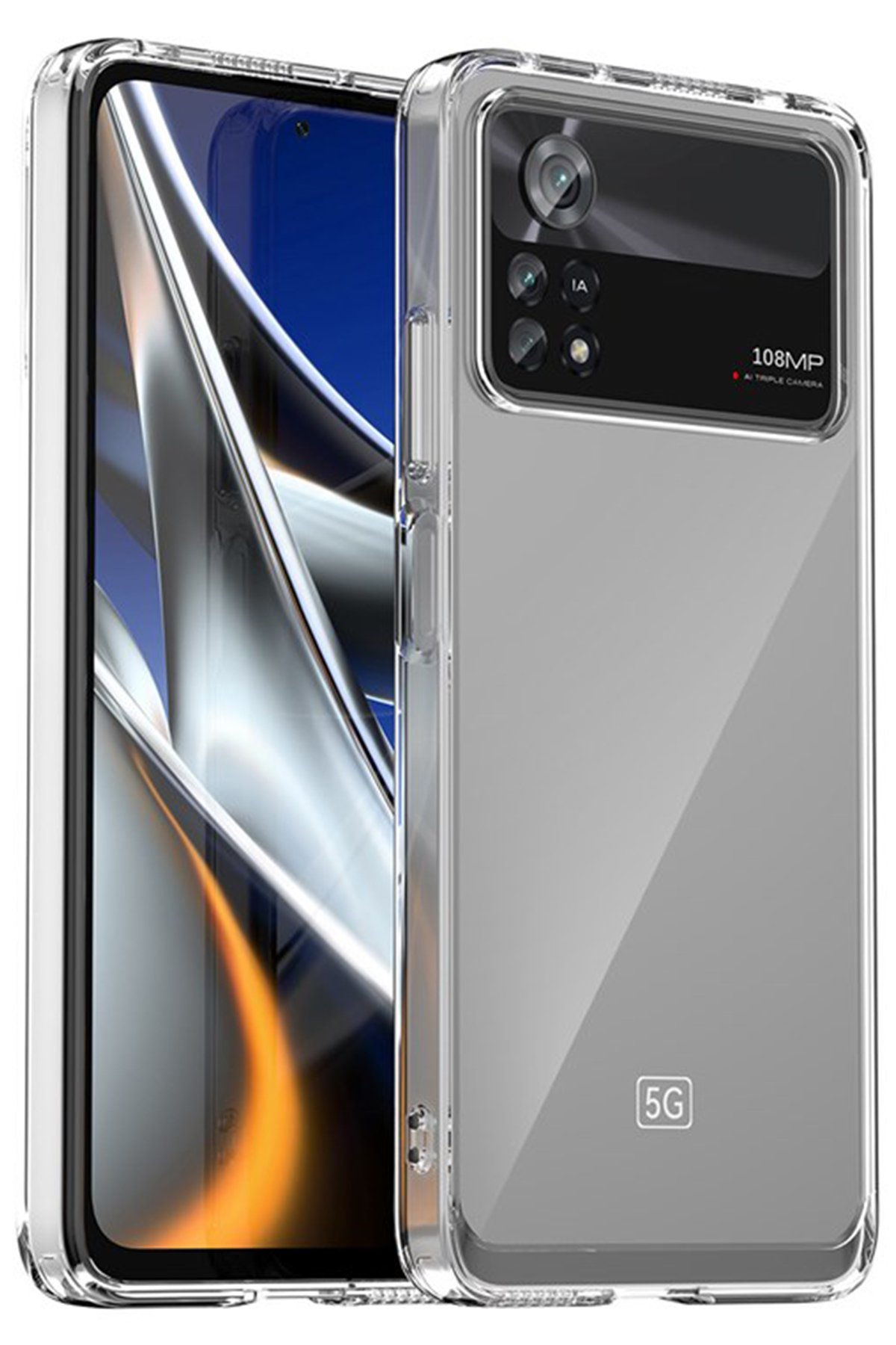  Xiaomi Poco X4 Pro 5G Kılıf Lüx Şeffaf Silikon