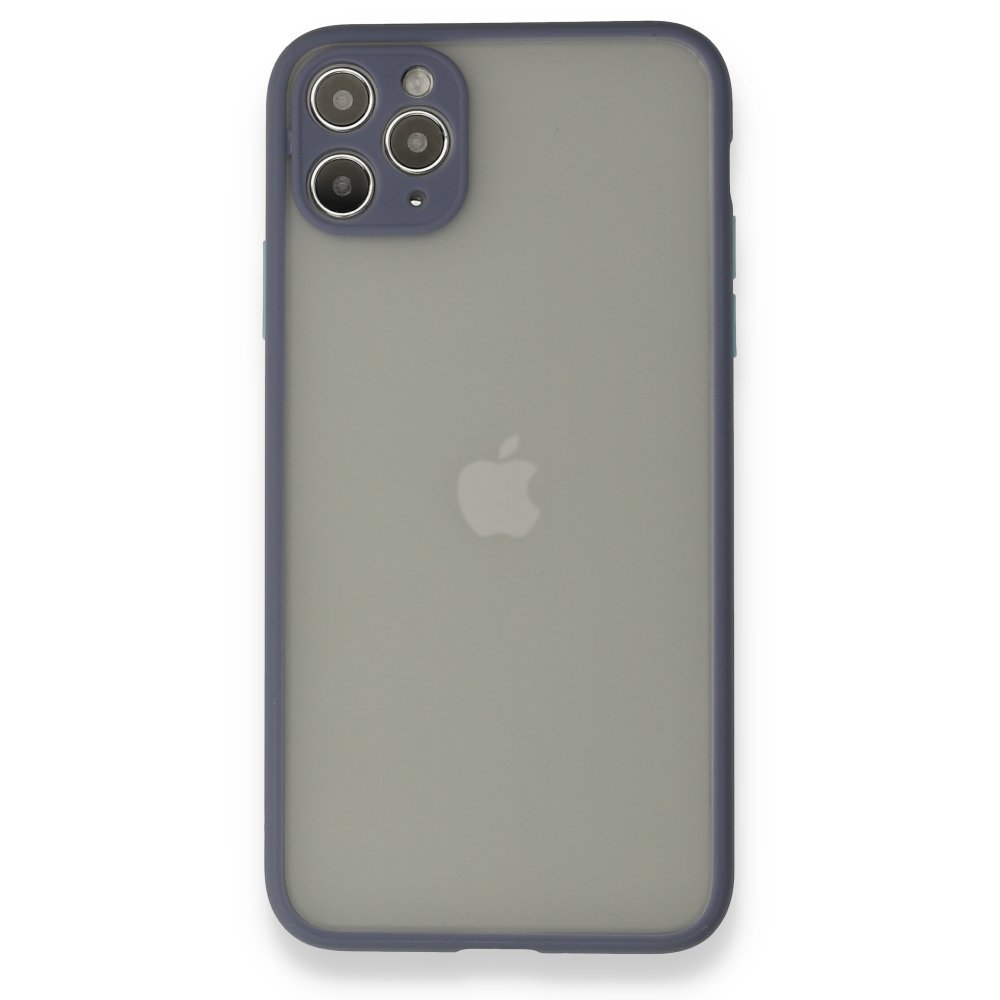  iPhone 12 Pro Max Kılıf Montreal Silikon Kapak - Gri