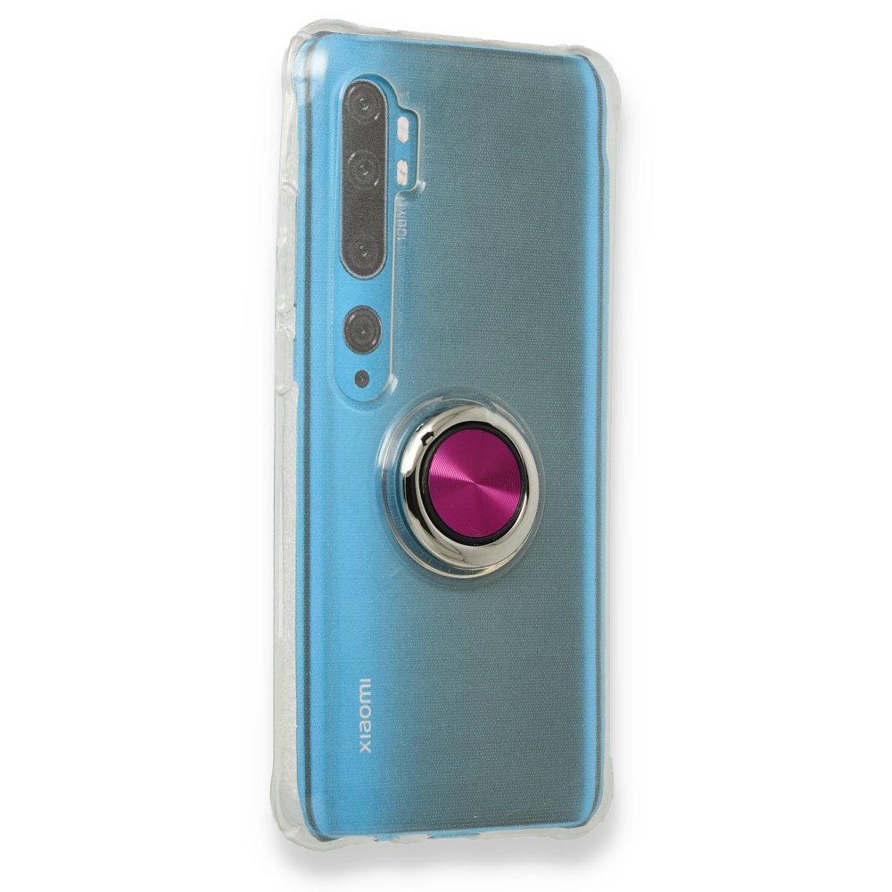 Xiaomi Mi Note 10 Kılıf Gros Yüzüklü Silikon - Pembe Xiaomi Mi Note 10 Kılıf Gros Yüzüklü Silikon - Pembe