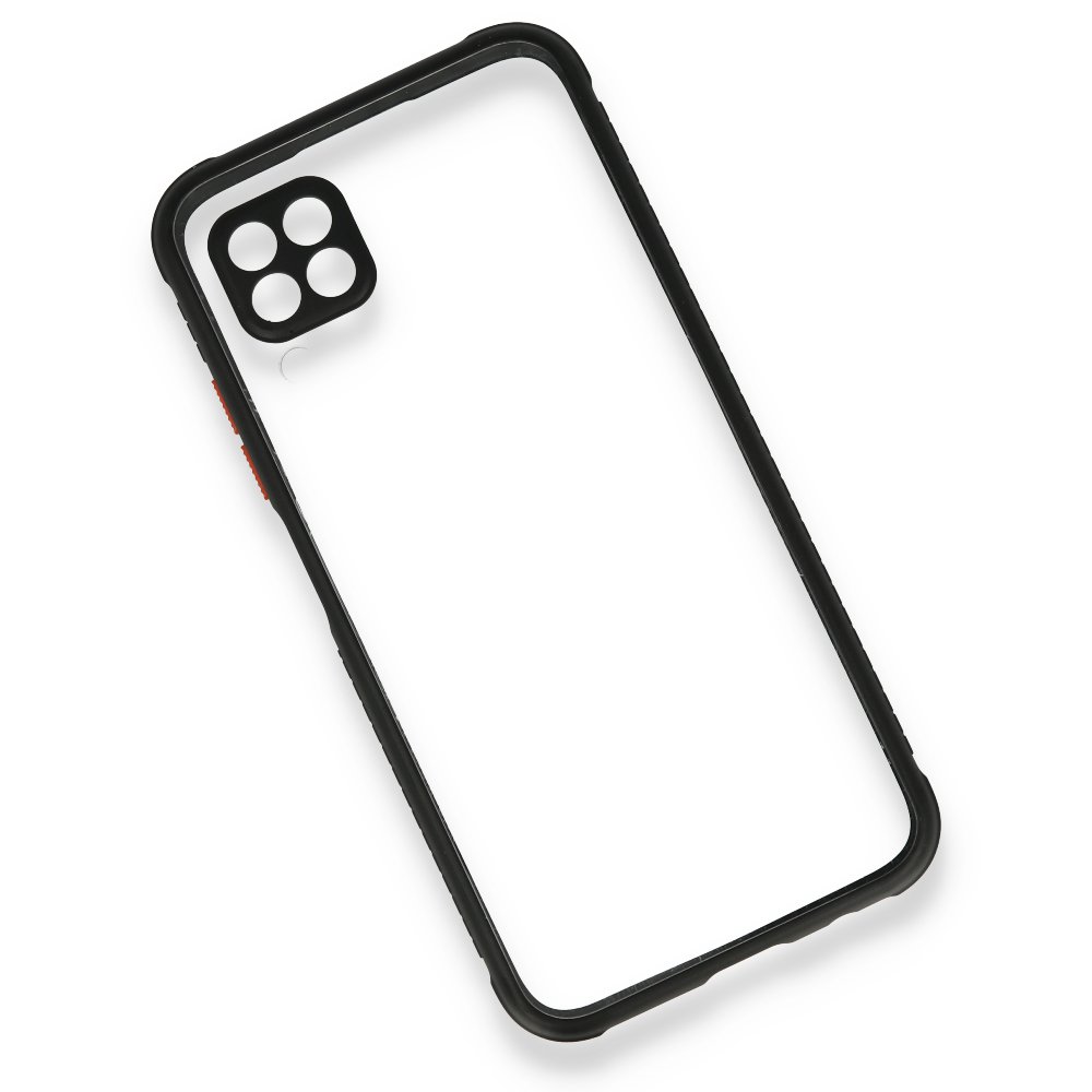 Huawei P40 Lite Kılıf Miami Şeffaf Silikon - Siyah  Huawei P40 Lite Kılıf Miami Şeffaf Silikon - Siyah