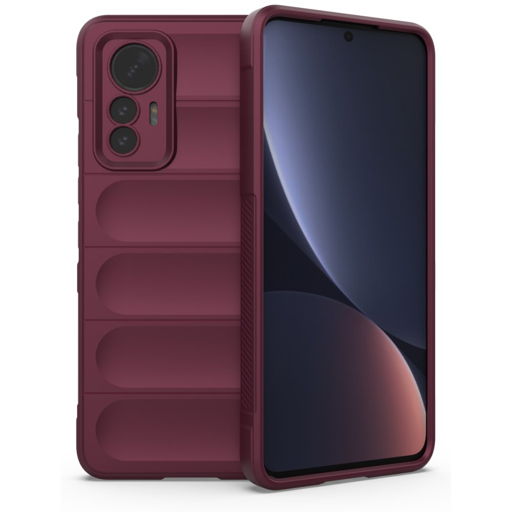  Xiaomi Mi 12 Lite Kılıf Optimum Silikon - Bordo