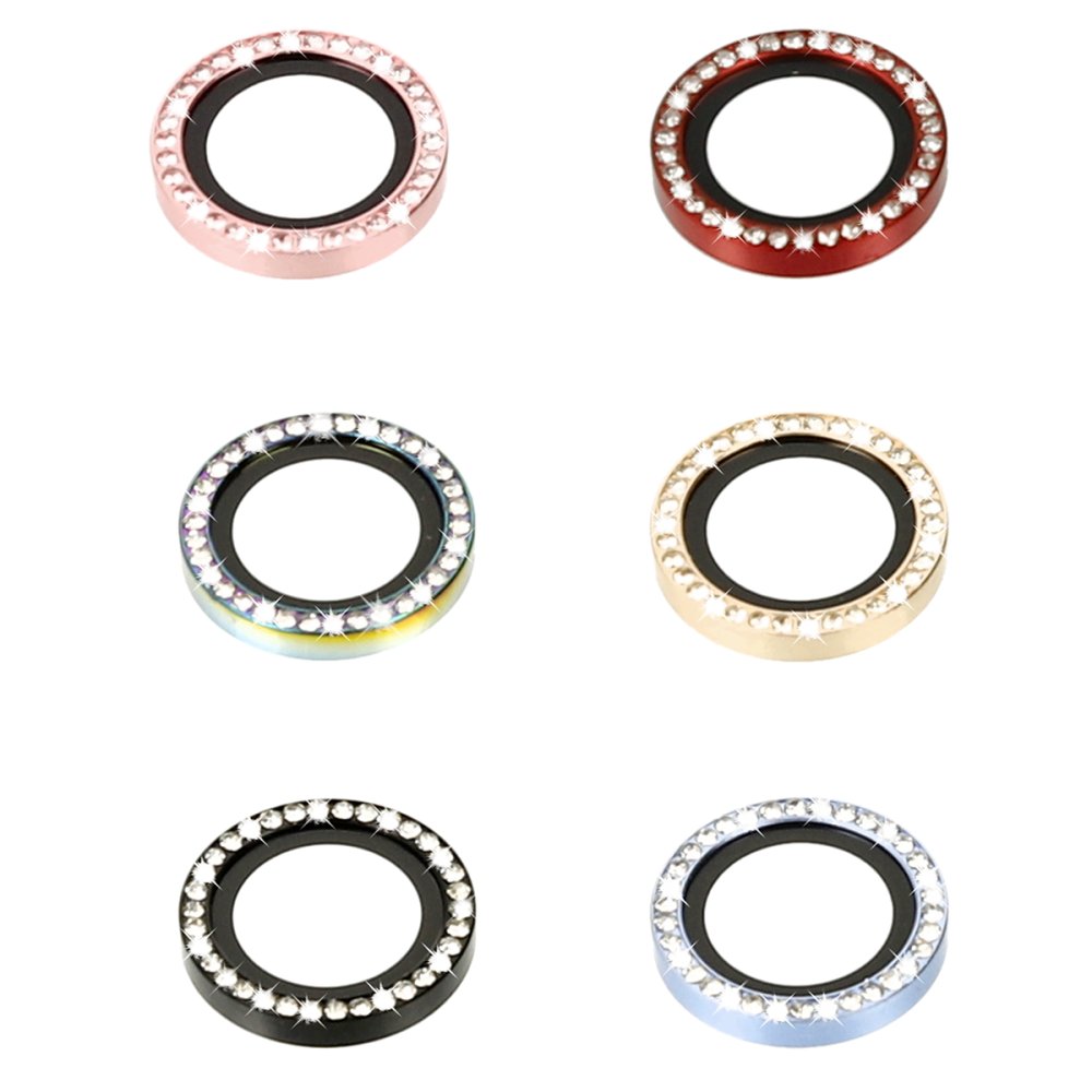  iPhone 14 Diamond Kamera Lens - Kırmızı