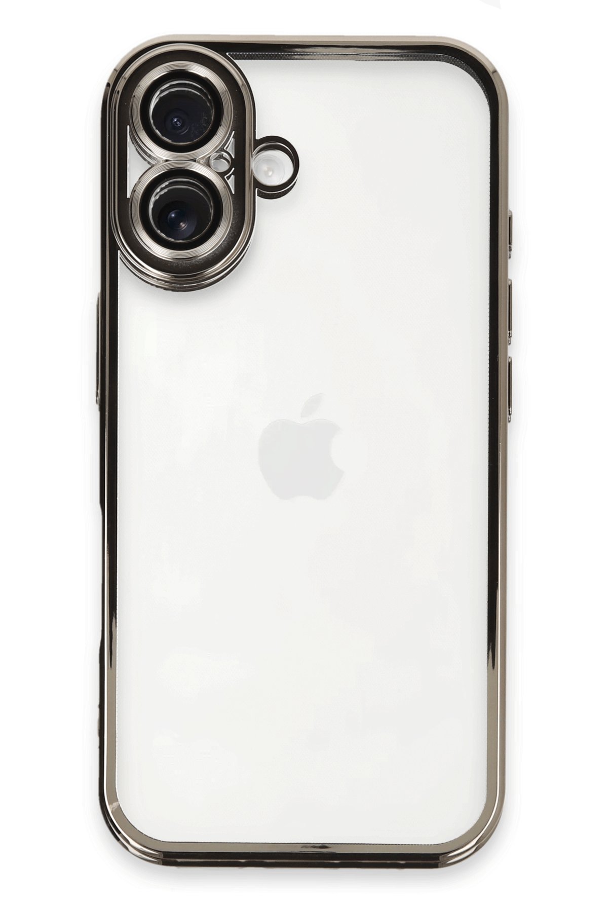  iPhone 16 Kılıf Razer Lensli Silikon - Titanyum Gri
