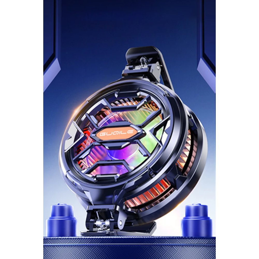  FS03 15W RGB Radyatör Telefon Soğutucu Fan - Siyah