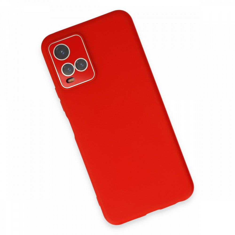  Vivo Y21S Kılıf Lansman Glass Kapak - Kırmızı