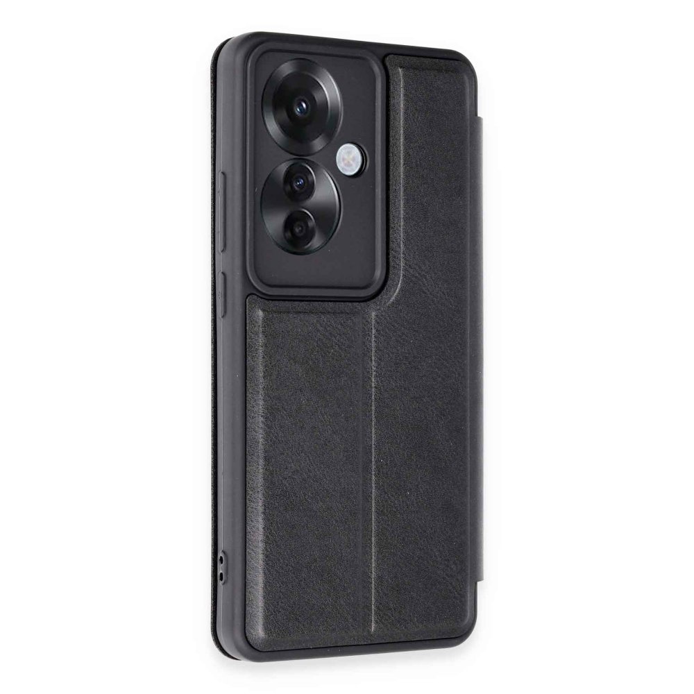  Oppo Reno 11F Kılıf Flip Cover - Siyah