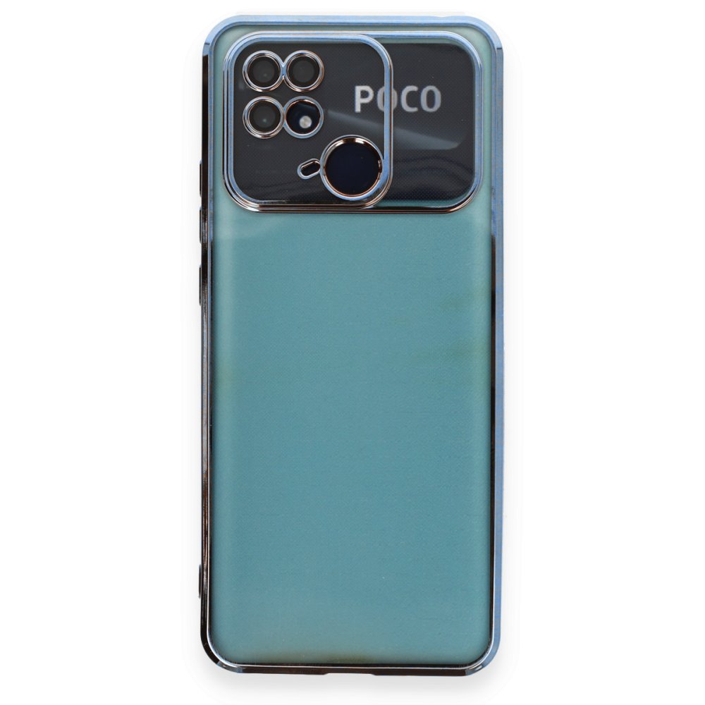 Xiaomi Poco C40 Kılıf Razer Lensli Silikon - Açık Mavi Xiaomi Poco C40 Kılıf Razer Lensli Silikon - Açık Mavi