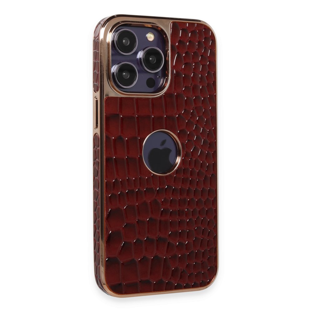  iPhone 13 Pro Max Kılıf Snake Kapak - Bordo