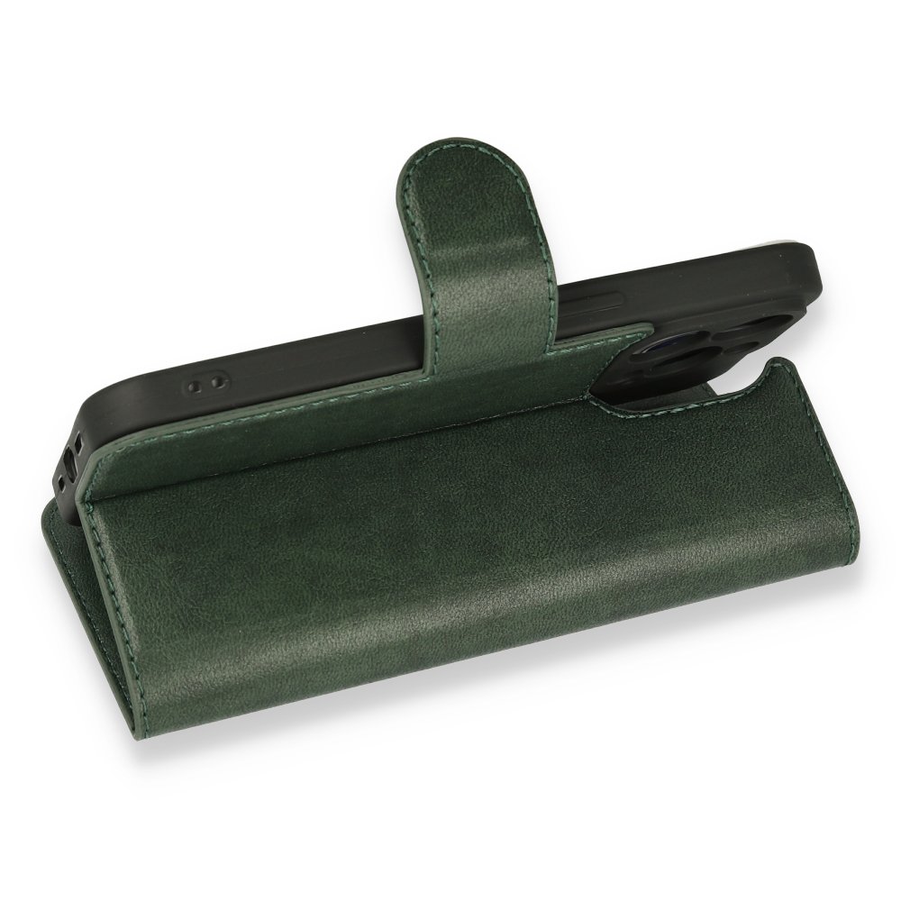 iPhone 13 Pro Max Kılıf Trend S Plus Kapaklı Kılıf - Yeşil iPhone 13 Pro Max Kılıf Trend S Plus Kapaklı Kılıf - Yeşil