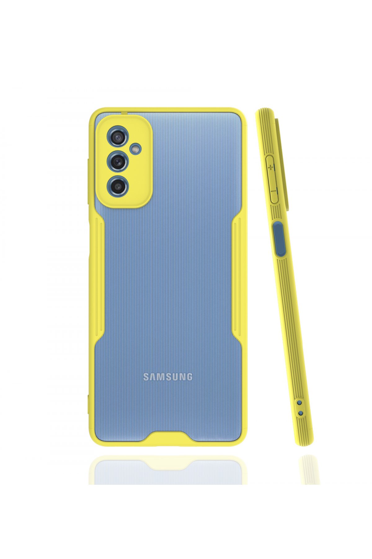  Samsung Galaxy M52 5G Kılıf Platin Silikon - Sarı