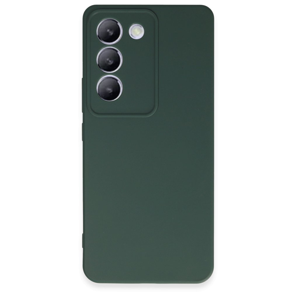  Vivo V30 Lite 4G Kılıf First Silikon - Koyu Yeşil