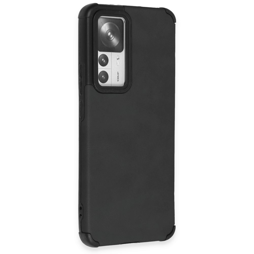 Xiaomi Mi 12T Pro Kılıf Loop Deri Silikon - Siyah  Xiaomi Mi 12T Pro Kılıf Loop Deri Silikon - Siyah