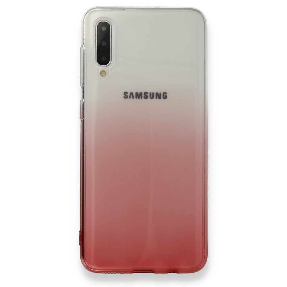  Samsung Galaxy A50 Kılıf Lüx Çift Renkli Silikon - Pembe