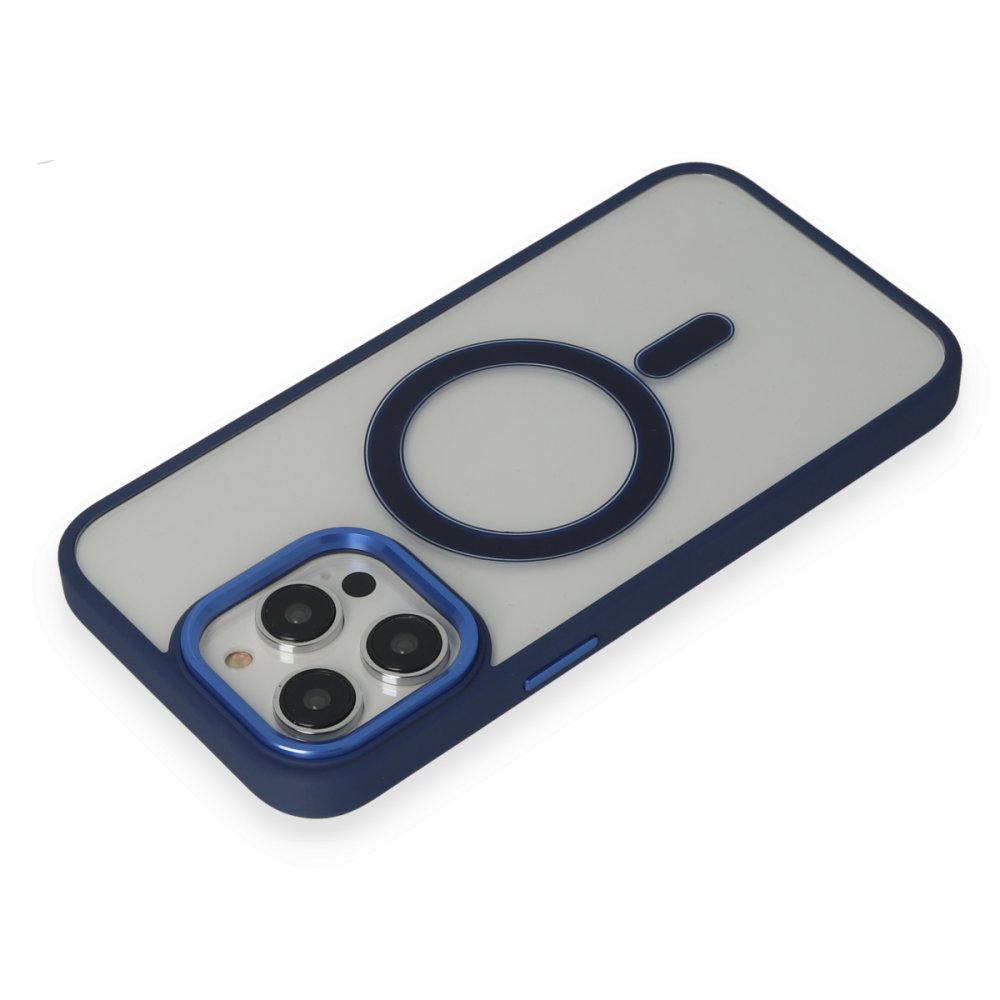  iPhone 15 Pro Max Kılıf Room Magneticsafe Silikon - Lacivert