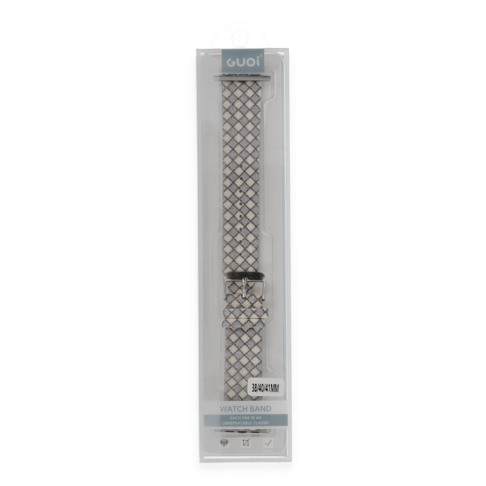  Apple Watch 42mm Karo Motif Kordon - Lila