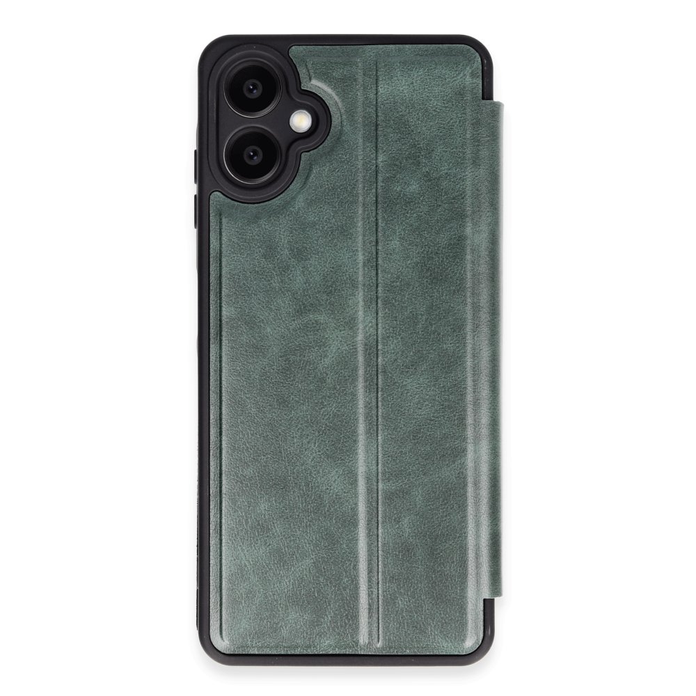  Samsung Galaxy A06 Kılıf Flip Cover - Koyu Yeşil