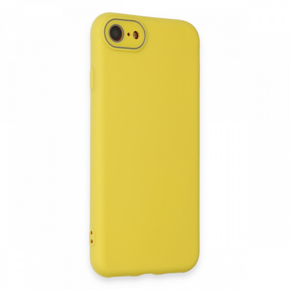  iPhone 8 Kılıf Lansman Glass Kapak - Sarı
