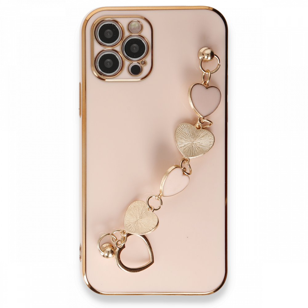 iPhone 12 Pro Max Kılıf Esila Silikon - Pudra iPhone 12 Pro Max Kılıf Esila Silikon - Pudra