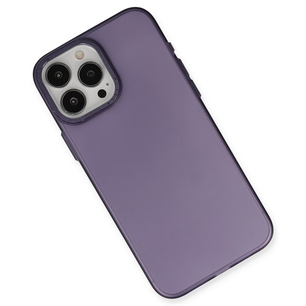  iPhone 15 Pro Kılıf Modos Metal Kapak - Derin Mor