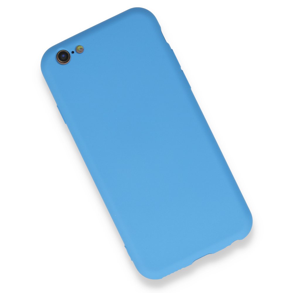  iPhone 6 Kılıf Nano içi Kadife Silikon - Mavi