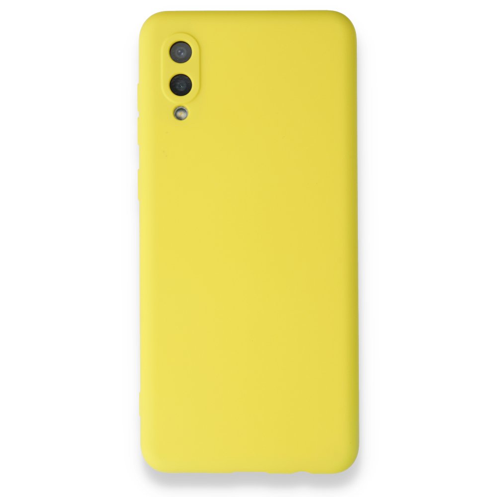  Samsung Galaxy A02 Kılıf Nano içi Kadife Silikon - Sarı