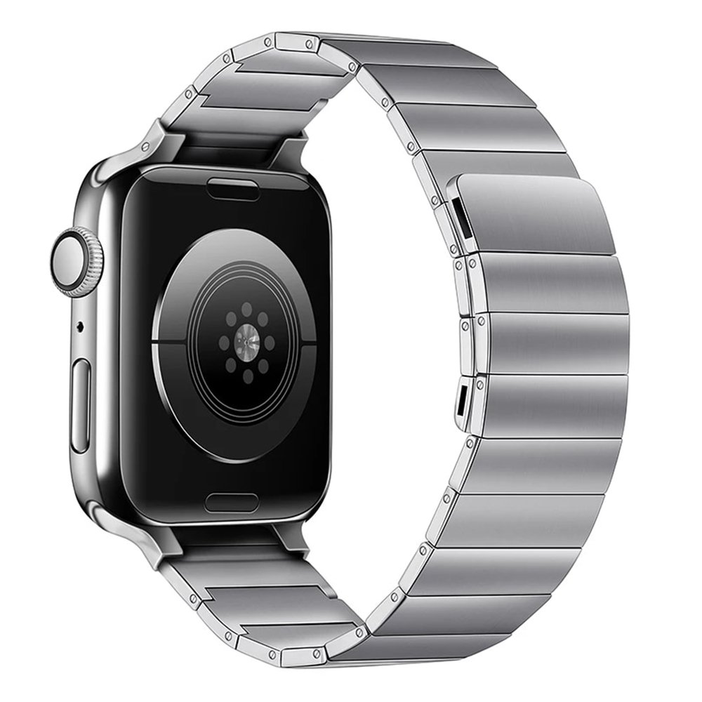  Apple Watch 38mm KR404 Huks Kordon - Gümüş