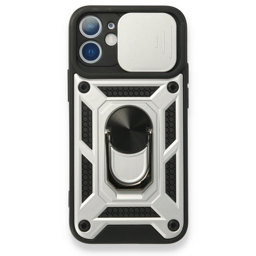 iPhone 11 Kılıf Pars Lens Yüzüklü Silikon - Gümüş iPhone 11 Kılıf Pars Lens Yüzüklü Silikon - Gümüş