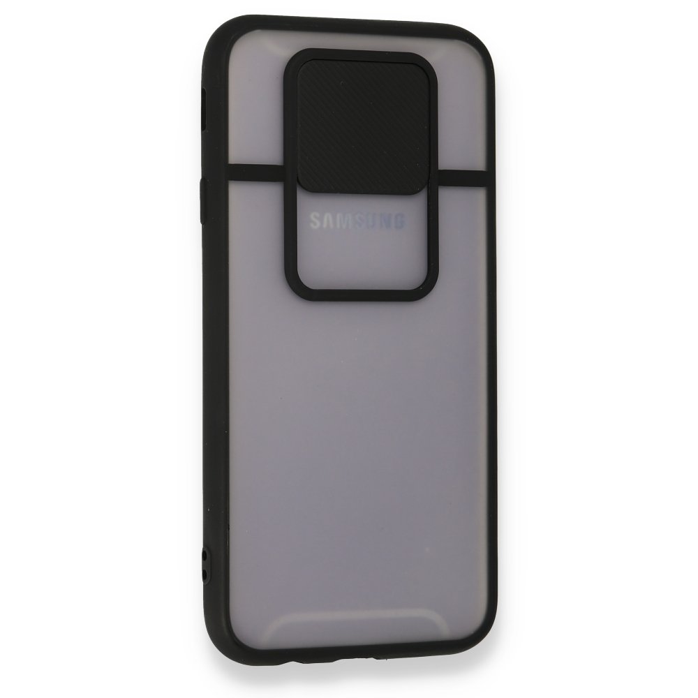  Samsung Galaxy J7 Pro / J730 Kılıf Palm Buzlu Kamera Sürgülü Silikon - Siyah