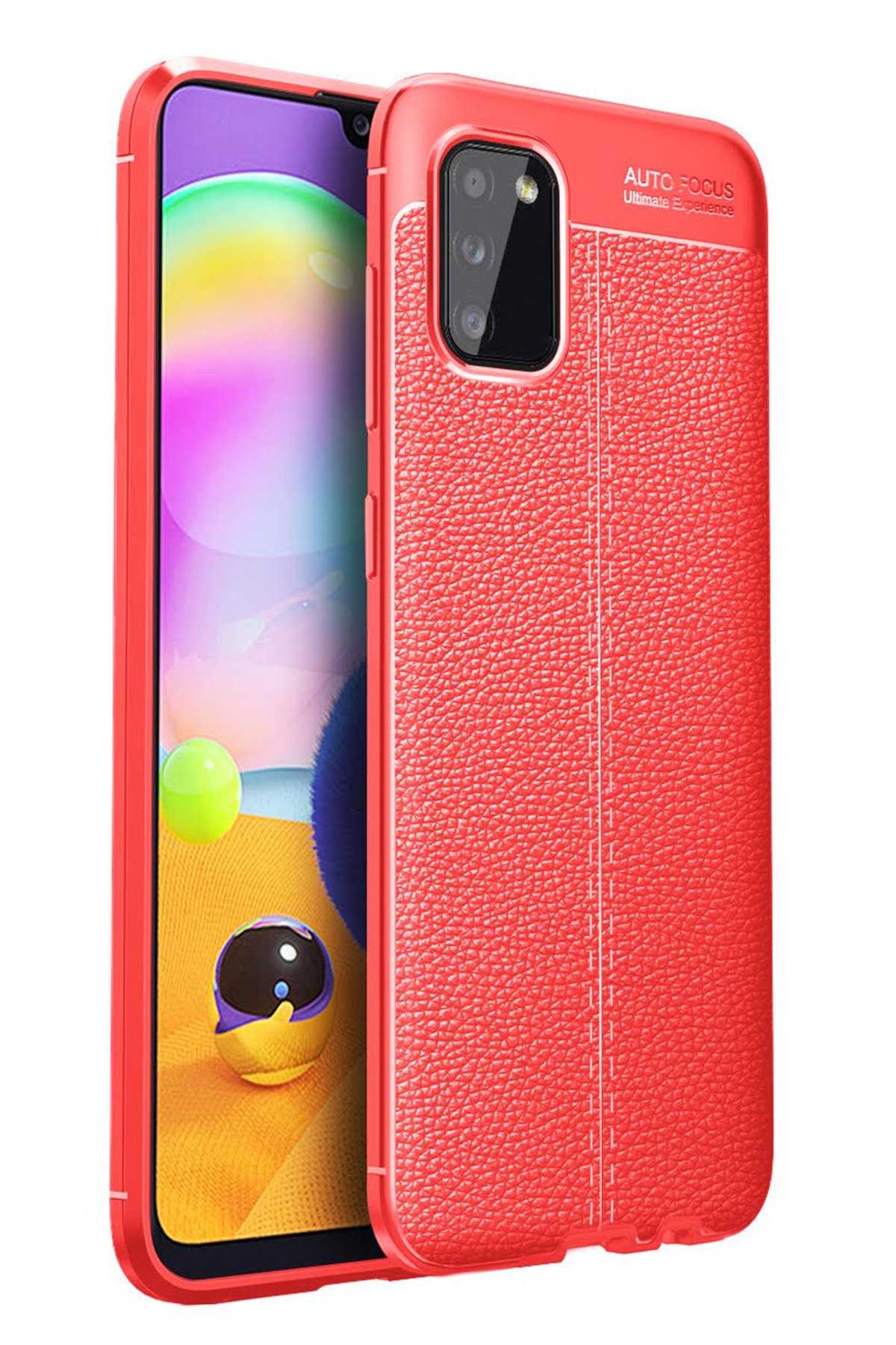  Samsung Galaxy A02S Kılıf Auto Focus Kapak - Kırmızı