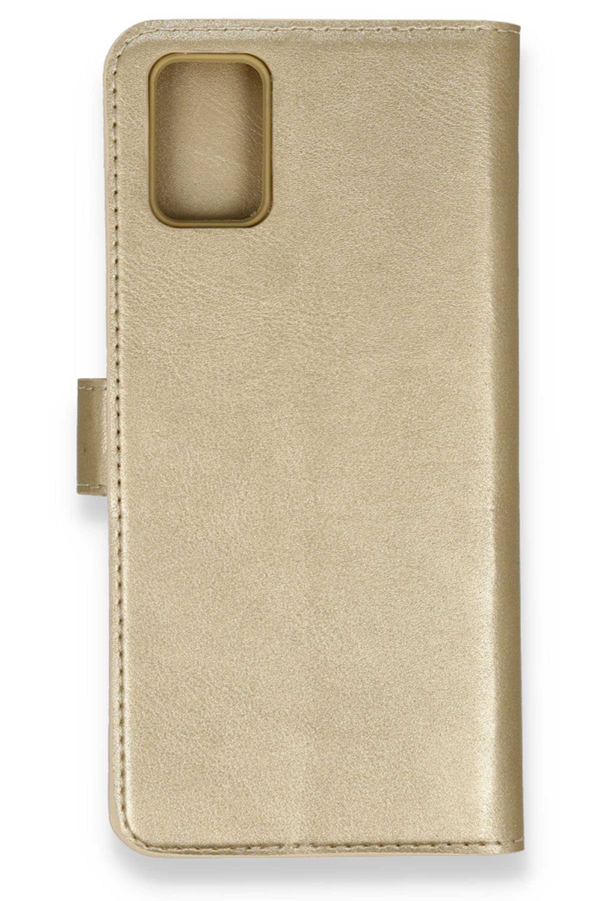  Samsung Galaxy A71 Kılıf Trend S Plus Kapaklı Kılıf - Gold