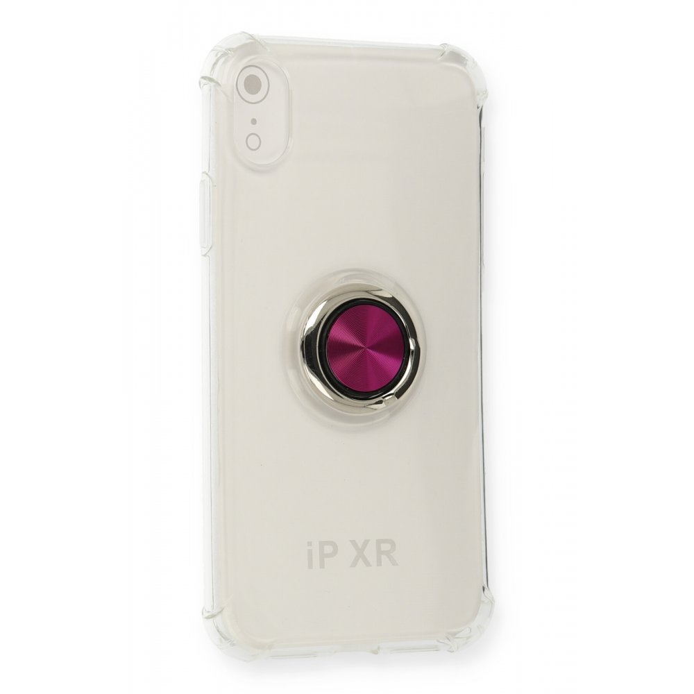  iPhone XR Kılıf Gros Yüzüklü Silikon - Pembe
