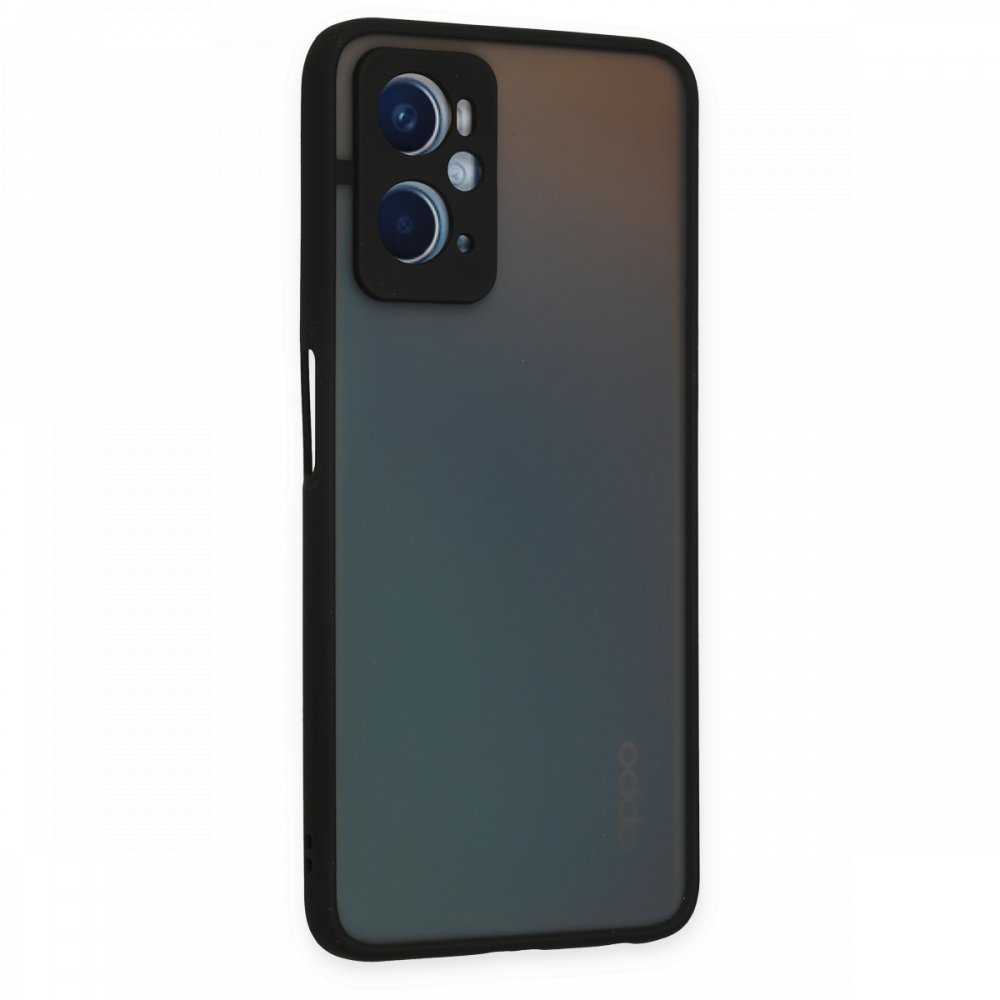  Oppo A96 Kılıf Montreal Silikon Kapak - Siyah