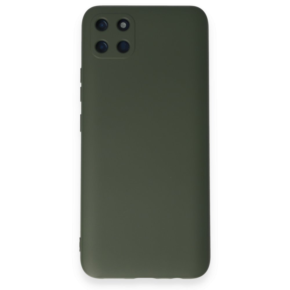 Realme C11 Kılıf Nano içi Kadife Silikon - Koyu Yeşil  Realme C11 Kılıf Nano içi Kadife Silikon - Koyu Yeşil