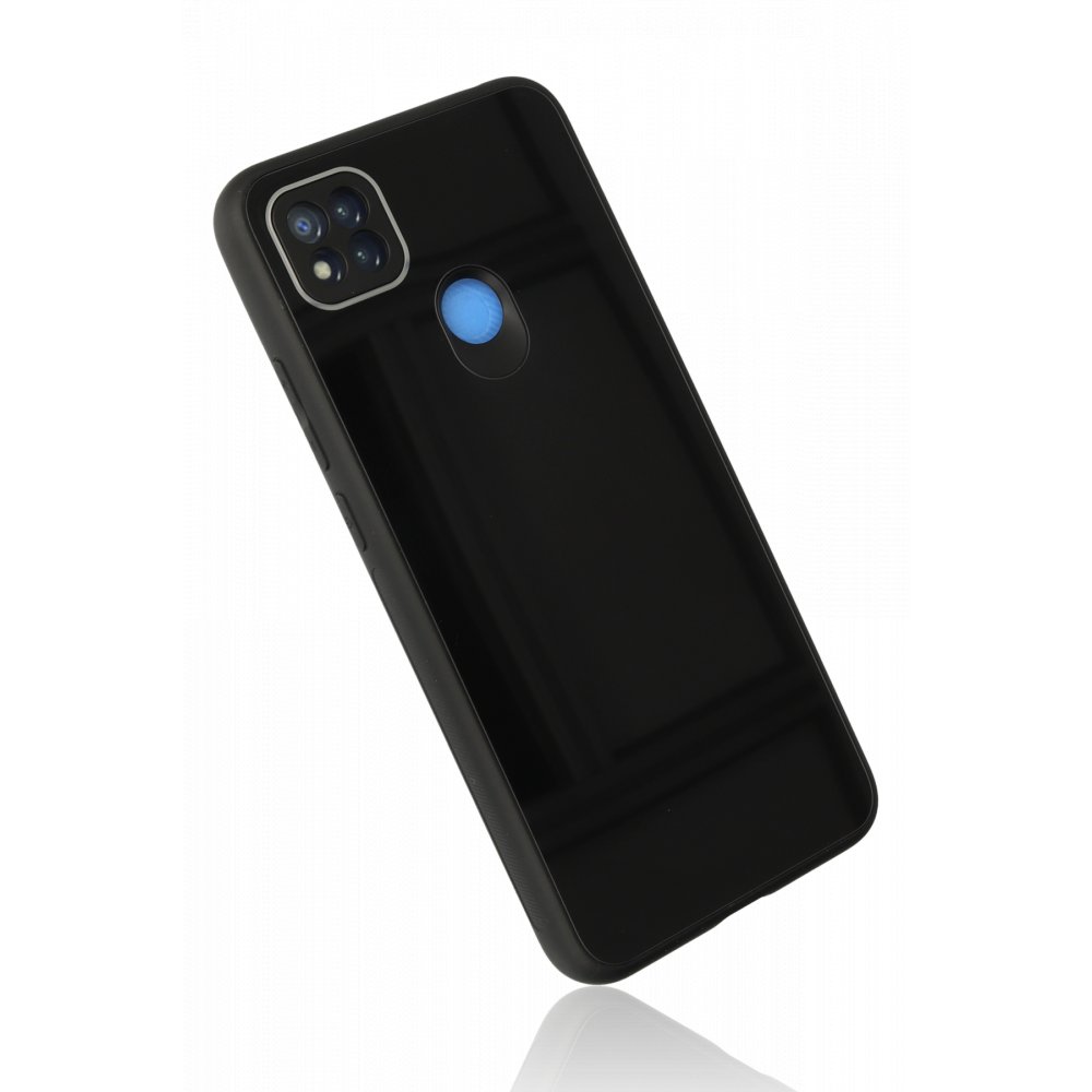 Redmi 9C Kılıf Glass Kapak - Siyah Redmi 9C Kılıf Glass Kapak - Siyah