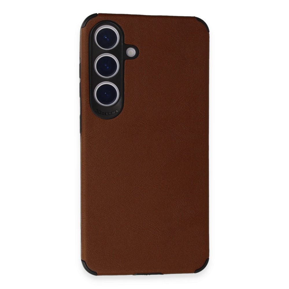  Samsung Galaxy S24 Kılıf Loop Deri Silikon - Kahverengi