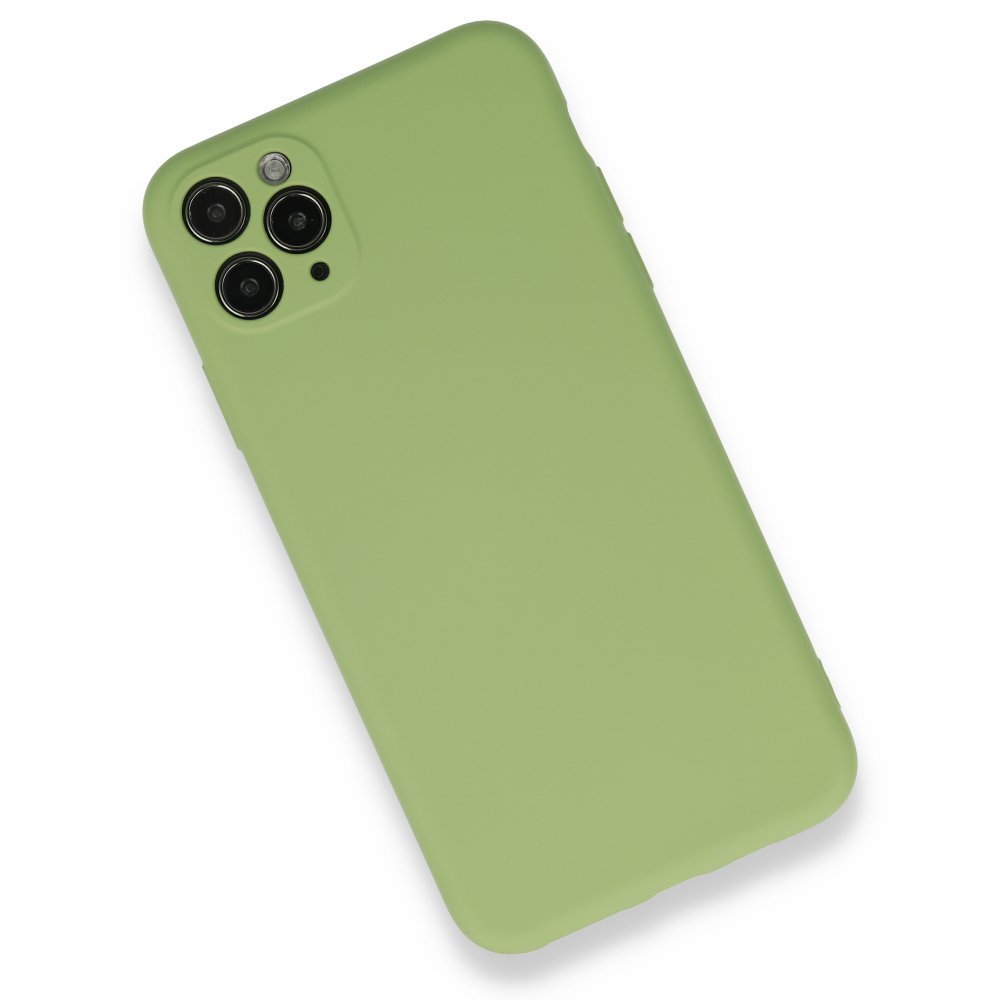  iPhone 11 Pro Max Kılıf Nano içi Kadife Silikon - Yeşil