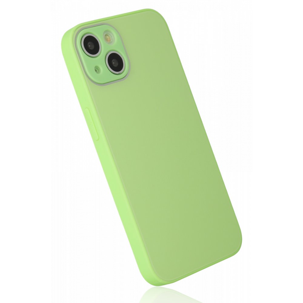 iPhone 13 Kılıf Glass Kapak - Açık Yeşil iPhone 13 Kılıf Glass Kapak - Açık Yeşil