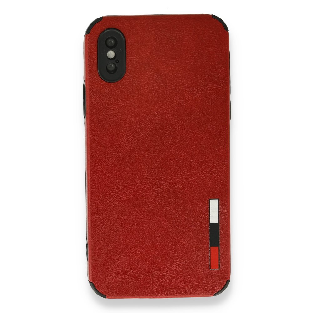 iPhone XS Kılıf Loop Deri Silikon - Kırmızı iPhone XS Kılıf Loop Deri Silikon - Kırmızı