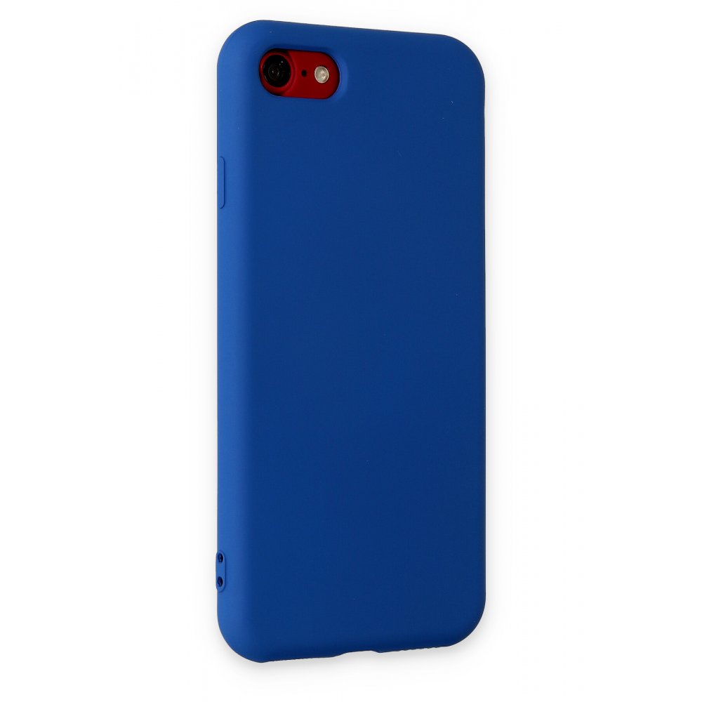 iPhone SE 2020 Kılıf Nano içi Kadife Silikon - Lacivert iPhone SE 2020 Kılıf Nano içi Kadife Silikon - Lacivert