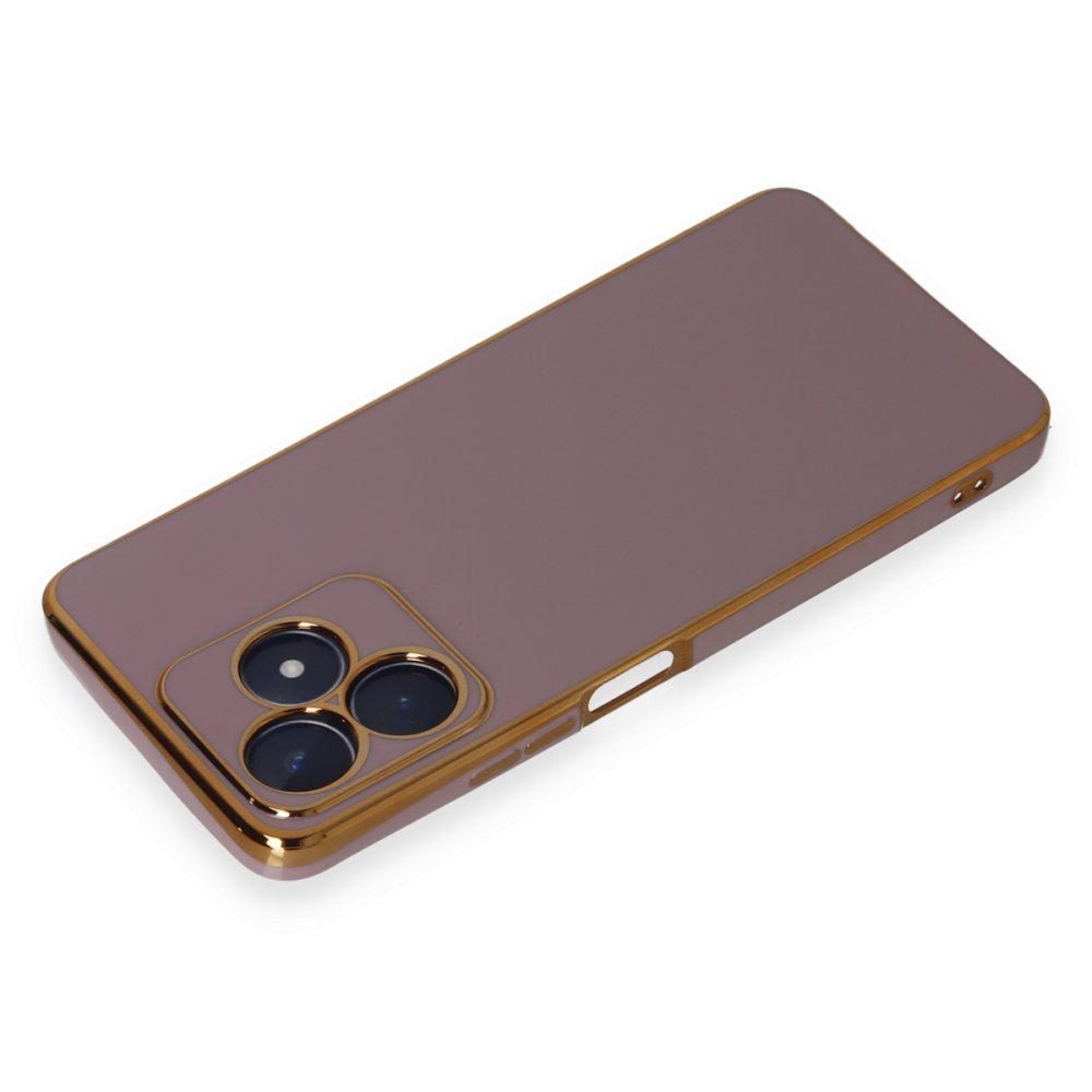 Realme C53 Kılıf Volet Silikon - Mor Realme C53 Kılıf Volet Silikon - Mor