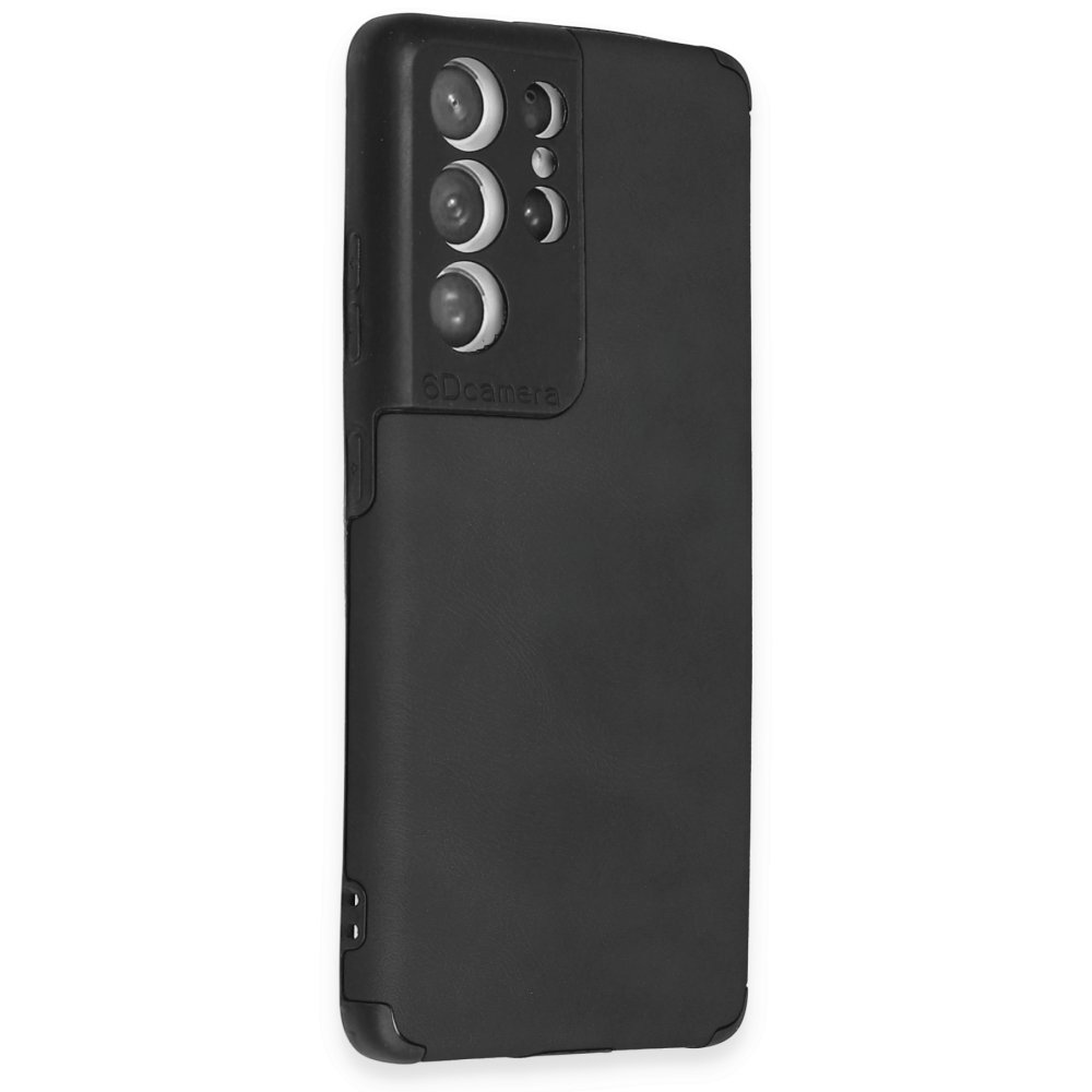  Samsung Galaxy S21 Ultra Kılıf Loop Deri Silikon - Siyah