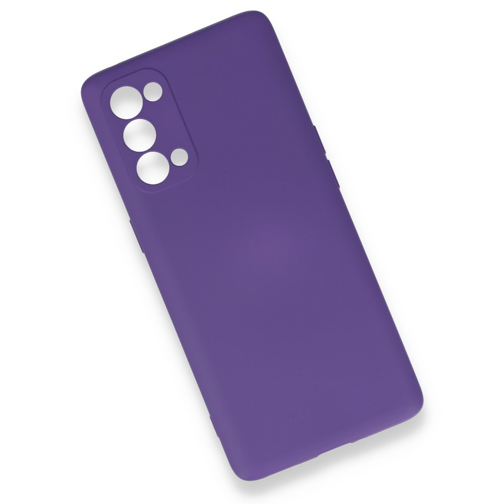  Oppo Reno 5 Pro Kılıf Nano içi Kadife Silikon - Mor