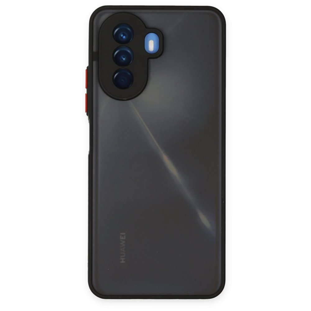Huawei Nova Y70 Kılıf Montreal Silikon Kapak - Siyah Huawei Nova Y70 Kılıf Montreal Silikon Kapak - Siyah