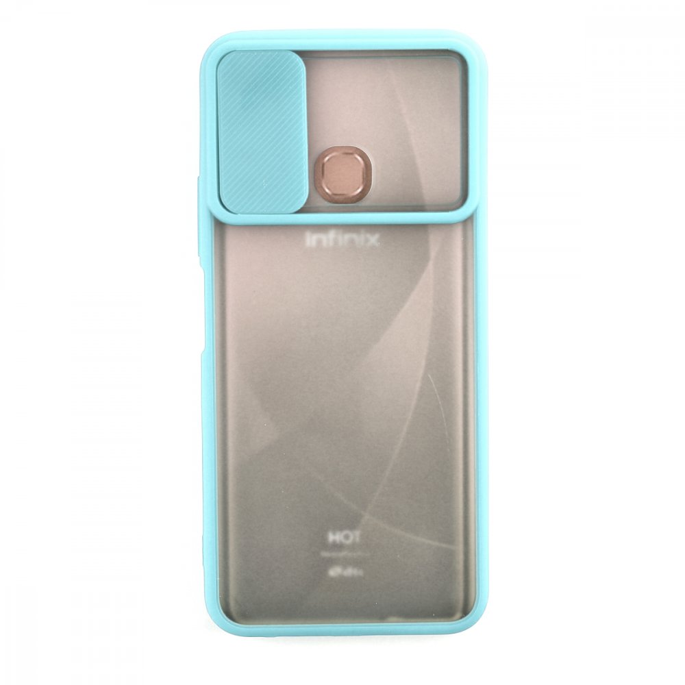  İnfinix Hot 9 Kılıf Palm Buzlu Kamera Sürgülü Silikon - Turkuaz