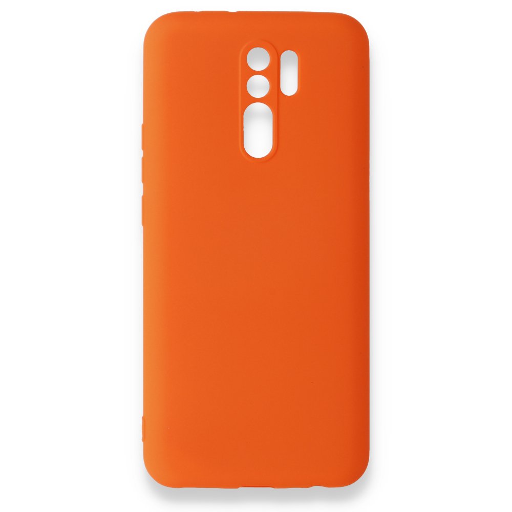 Redmi 9 Kılıf Nano içi Kadife Silikon - Turuncu Redmi 9 Kılıf Nano içi Kadife Silikon - Turuncu
